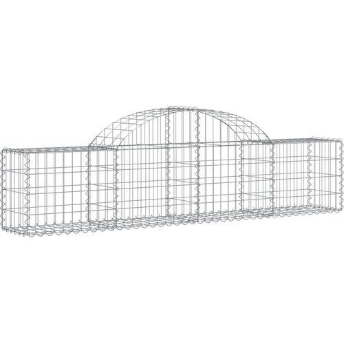  Lučne gabionske ko&amp;scaron;are 6 kom 200x30x40/60 cm pocinčano željezo Slike