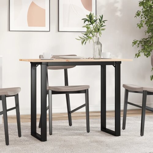 vidaXL Blagovaonski stol O-oblika 100x50x75 cm od borovine i željeza Cijene