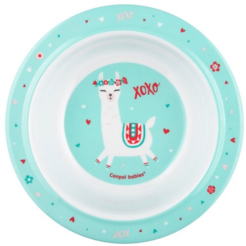 Canpol BABIES MELAMIN CINIJA SA PRIJANJAJUCIM DNOM 4/519 - (270ml) EXOTIC ANIMALS TURQUOISE Cene