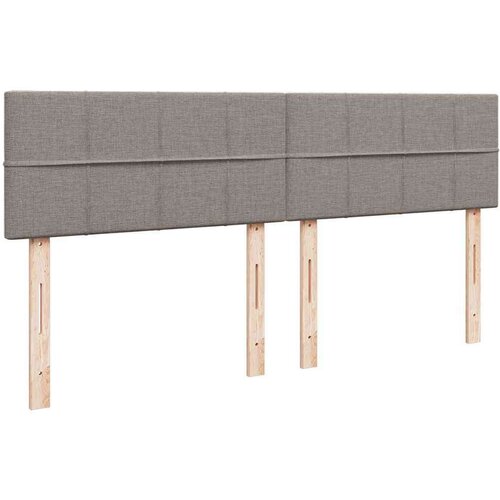 VidaXL otomanski okvir kreveta s madracima smeđesivi 200x200cm tkanine Slike