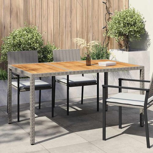 Stol za vrt Siva 150 x 90 x 75 cm poliratan Cene