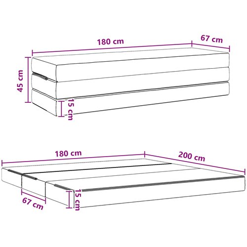 SOFA na razvlačenje 180 x 67 x 45 cm Ružičasta Slike