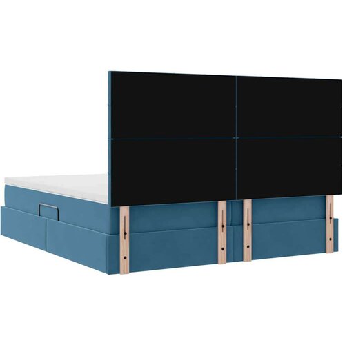  Krevet s od storage s madracem Tamno plava 180 x 200 cm Bar&amp;scaron;un - Tamno plava 180 x 200 cm Blok sa kvadratićima Slike