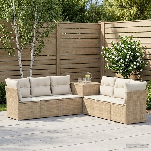  Set sofe 7 kom. Bež i krem bijela 234 x 234 x 85 cm Cene