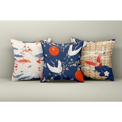 WALLXPERT Asr_plw25 - 21 multicolor cushion cover set (3 pieces) Cene
