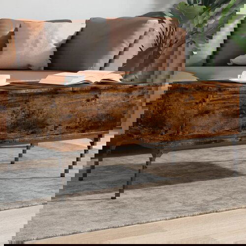 vidaXL Stolić za kavu boja hrasta 100x50x45 cm od drva i metala Cijene