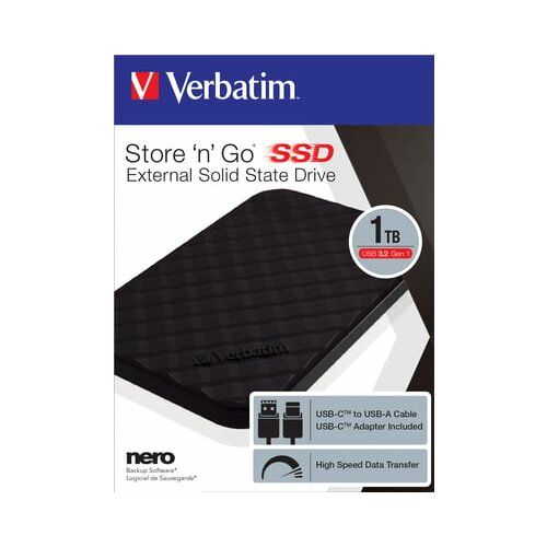 Verbatim portable S'n'G SSD USB 3.2 1TB black (53230) Slike