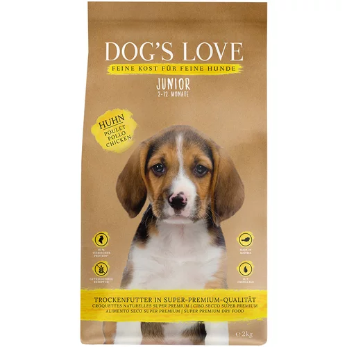 Dog's Love Junior piščanec - 2 kg