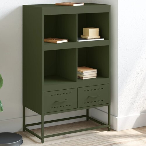  Visoka komoda maslinastozeleni 67 x 39 x 111,5 cm od čelika Cijene