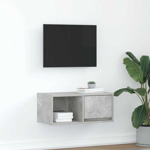 VidaXL TV ormarić boja betona 760x31x25,5 cm od konstruiranog drva Slike