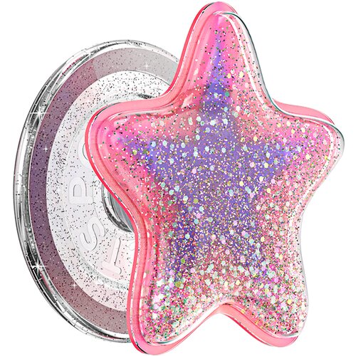Popsockets Premium držalo za pametni telefon PopGrip MagSafe, ble&scaron;čeč zvezdast učinek, Roza, (5000277137) Cene