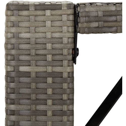  Barski stol sa staklenom pločom sivi 145x80x110 cm poliratan Slike