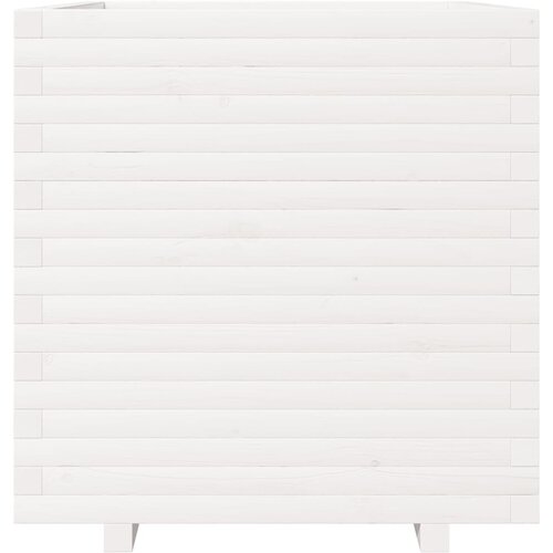  Vrtna sadilica bijela 70x70x72,5 cm od masivne borovine Slike