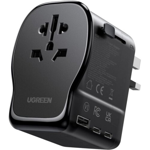 Ugreen S550 65W Universal Travel Adapter adaptar za putovanje 65 W crna, siva Slike