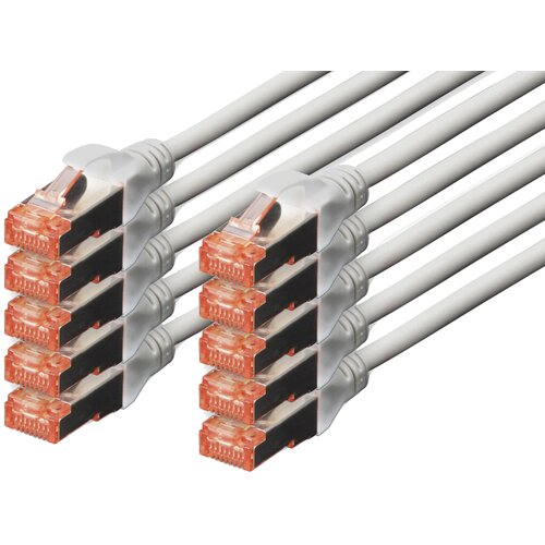 Digitus DK-1644-0025-R-10 RJ45 omrežni kabel CAT6 S/FTP 0.25 m rdeča za&scaron;čita iz folije, skupna za&scaron;čita, za&scaron;čiten, brez halogena, Simplex, dvojno oklop, (20416719) Cene