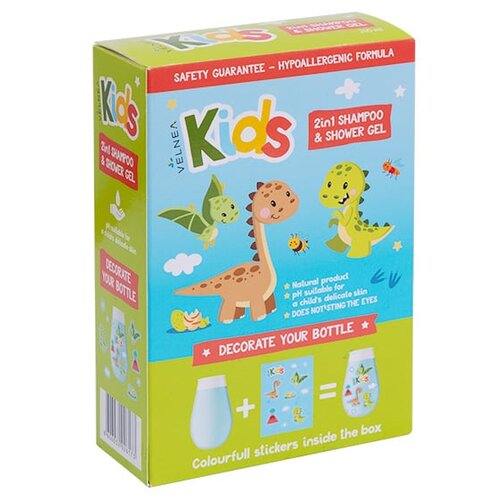 VELNEA KIDS 2u1 kupka sa stikerima - dinosaurus, 200ml Cene