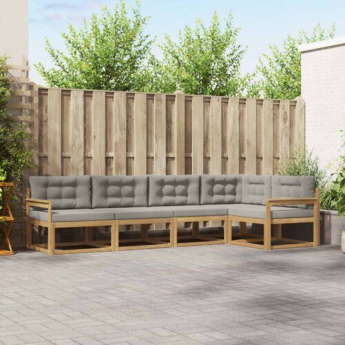  Set vanjskih sofa 4 kom. Bijela i svjetlosiva Poliester Smeđa 327 x 168,5 x 73 cm Cene