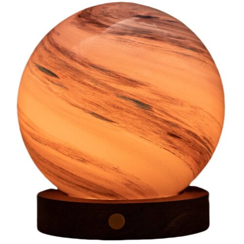 Gingko LED namizna svetilka v temni naravni barvi s steklenim senčilom (vi&amp;scaron;ina 13 cm) Polar Cloud &amp;ndash; Slike