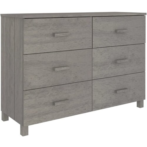 Maison Chic Komoda - Predalnik HAMAR svetlo siva 113x40x80 cm trdna borovina, (21721046) Cene