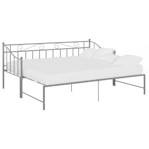 Maison Chic Izvlečni Posteljni okvir - Enojna postelja - Postelja za odrasle siv iz kovine 90x200 cm-J17, (21773823) Cene