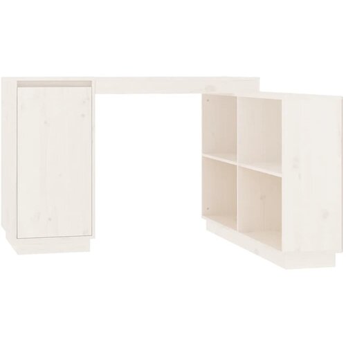 Maison Chic Pisalna miza - pisarniška miza - Računalniška miza bela 110x50x75 cm trdna borovina, (21785673) Cene