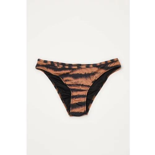Trendyol Brown Zebra Patterned Bikini Bottoms
