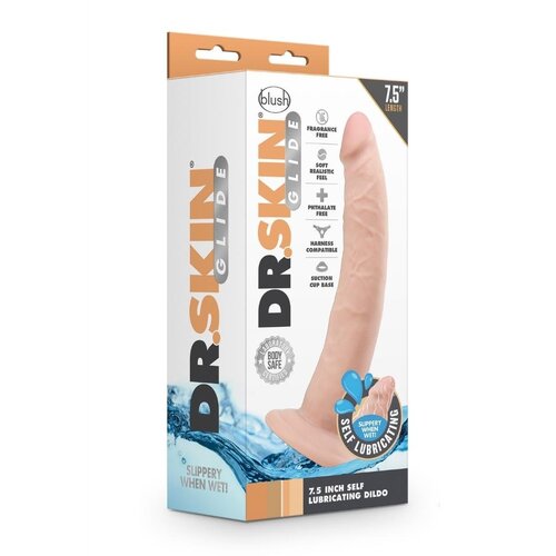 Blush dildo dr.skin self lubricating 7,5&amp;#039;&amp;#039; Slike