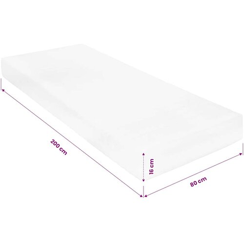 Madrac sa 7 zona 80 x 200 cm od PU pjene 16 cm H2 H3 Slike
