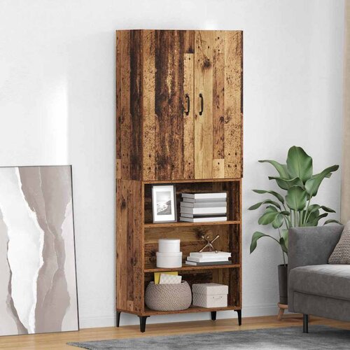 vidaXL Highboard Zidne Staro drvo 69,5 x 34 x 180 cm Konstruirano drvo Cijene