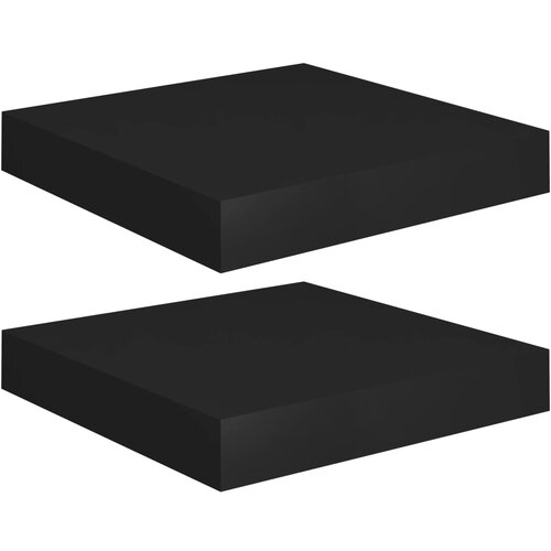 Maison Chic 2 kosi Stenske Police - Viseče police črne 23x23,5x3,8 cm MDF, (21793768) Cene