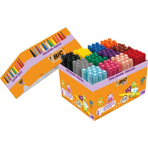Bic KIDS fiber pero Visacolor XL, kartonska &amp;scaron;katla 144, (21655114) Slike