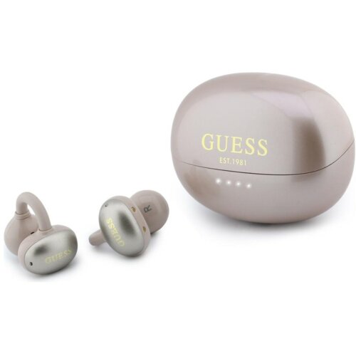Guess OWS brezžične Bluetooth slu&scaron;alke Metallic Finish Electroplated Parts Classic Logo - roza - GUTWSOL3MEGP Cene