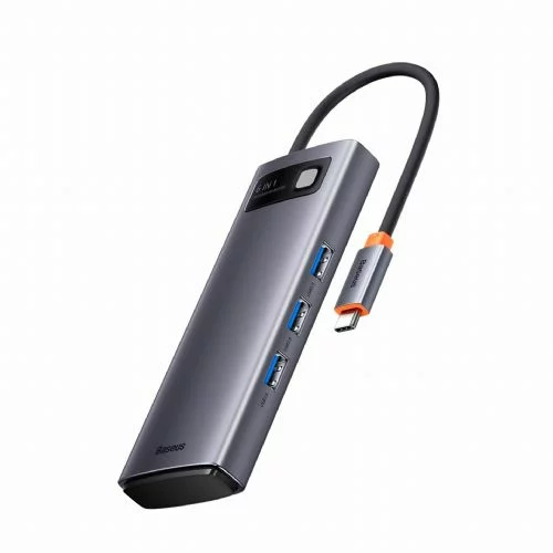 Baseus priklopna postaja USB 3.1 TipC 6v1 siva WKWG030213