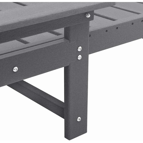  Ležaljka Svijetlo siva 195,5 x 53 x 98,5 cm HDPE Slike