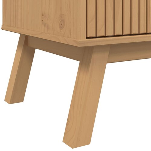  Komoda OLDEN bijelo-smeđa 114x43x73,5 cm od masivne borovine Bijela Slike