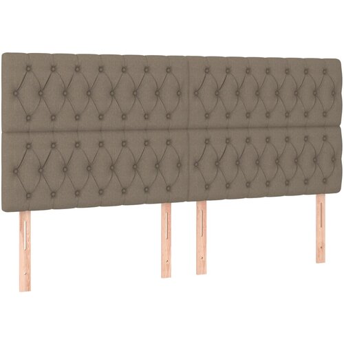  Uzglavlje taupe 180x7x118/128 cm tkanina Slike