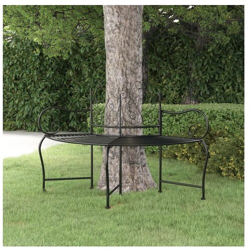  Klop za okrog drevesa 150 cm črno jeklo Cene