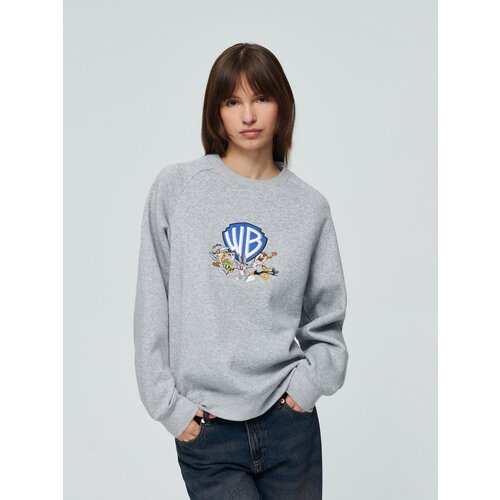 House - Majica s vezom Warner Bros - Svijetlo siva Cijene