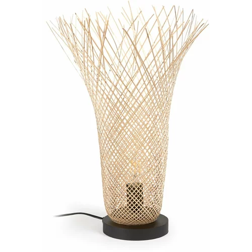 Kave Home Stolna lampa od bambusa u prirodnoj boji sa sjenilom od bambusa (visina 50 cm) Citalli -