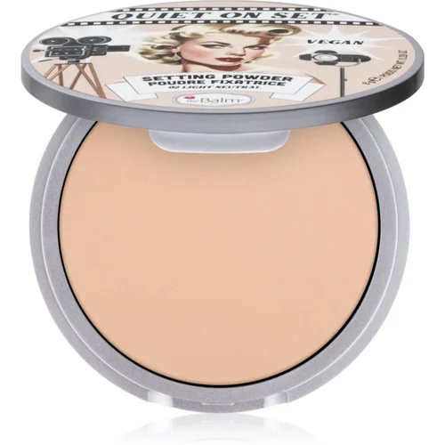 TheBalm Quiet on Set matirajući puder nijansa 02 Light Neutral 8 g