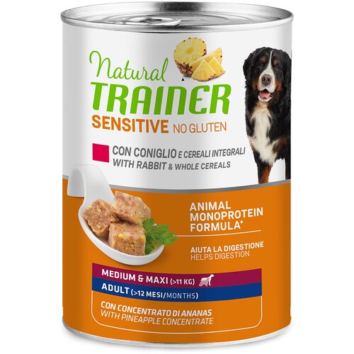 Natural trainer Sensitive No Gluten Medium & Maxi Adult - Kunić (6 x 400 g) Cijene
