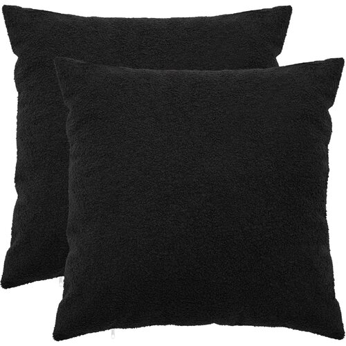  Presvlaka za jastuk 2 pcs HEERLEN Crna 55 x 55 cm Boucl&eacute; Cijene