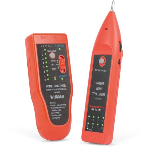 Maxwell-Digital Iskalnik kablov z zvočnim opozorilom, LED - RJ45 tester kablov Cene