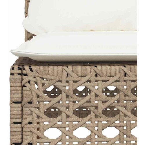  5-dijelni vrtni set sofa s jastucima bež od poliratana 55 x 55 x 36 cm Slike