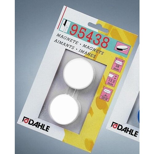 Dahle Magneti, fi-38 mm, 2 kosa, bela Slike