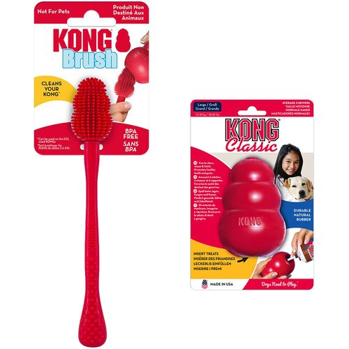  Varčni komplet: KONG Classic + KONG krtača za čiščenje - KONG Classic L (10 cm) + krtača za čiščenje S-XXL Cene