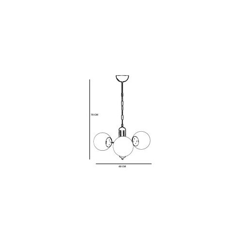 Opviq bankok 3 Lü eskitme beyaz Camlı avize whitegold chandelier Cene