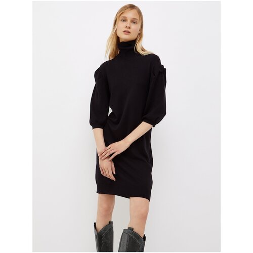 Liu Jo Black Women's Sweater Dress with Balloon Sleeves - Women Slike