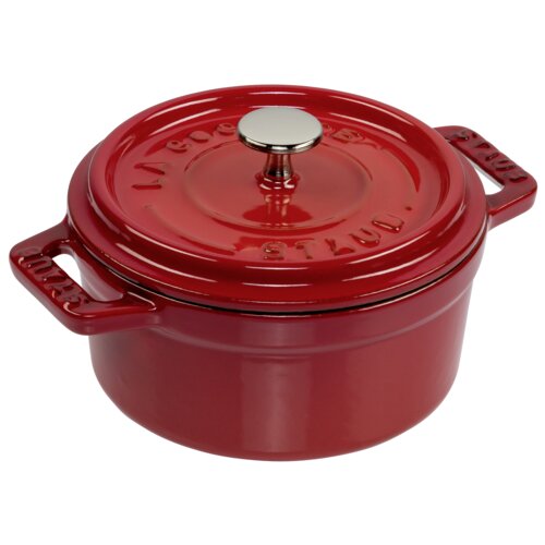 Staub Mini Cocotte 10cm round cherry, cast iron Slike