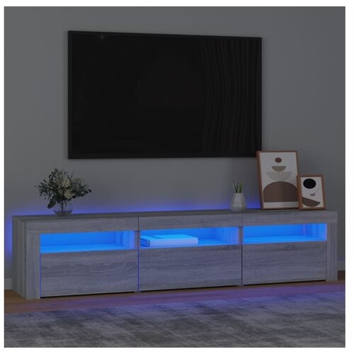  TV ormarić s LED svjetlima boja hrasta sonome 180x35x40 cm Cene